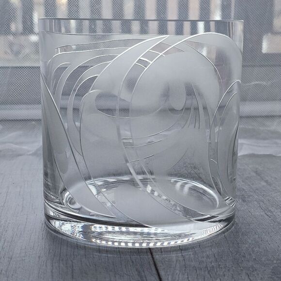 Rosenthal Studio Line Vase Etched Frosted Crystal by Bjorn Wiinblad Germany - Picture 3 of 8